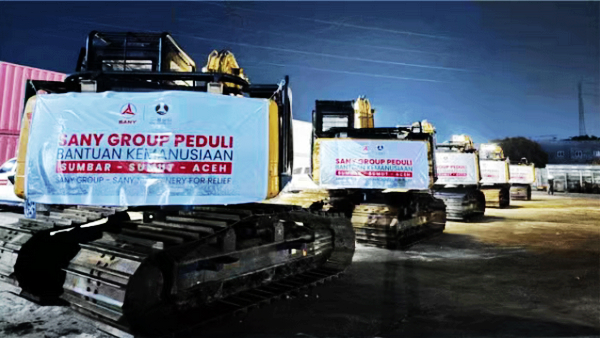 SANY Mobilizes Emergency Equipment to Support Disaster Relief in Indonesia