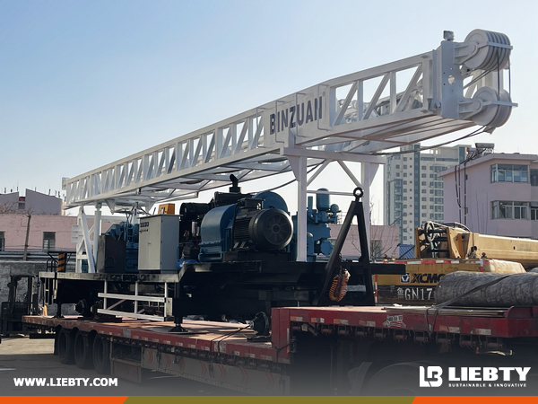 Uzbekistan - 1 Unit BINZUAN BZT800LSZ Trailer Mounted Drilling Rig