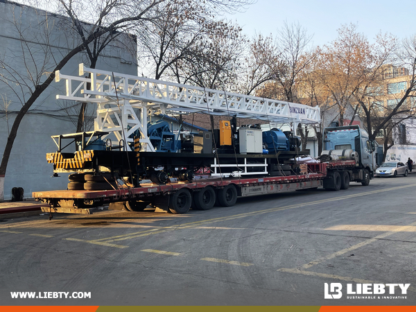 Uzbekistan - 1 Unit BINZUAN BZT800LSZ Trailer Mounted Drilling Rig