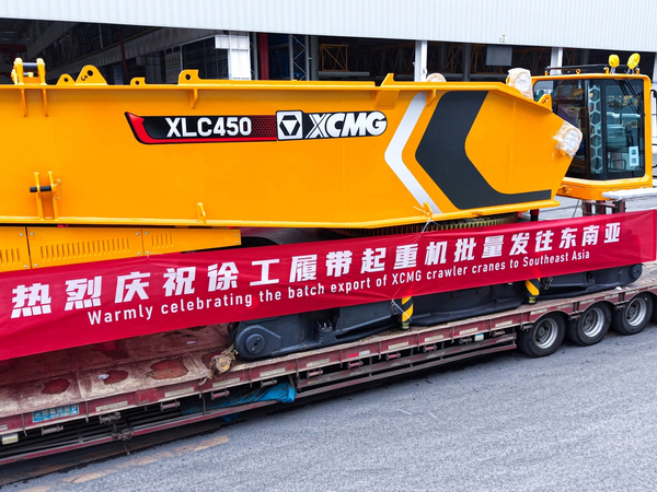 XCMG Ships Nearly 300 Crawler Cranes to Southeast Asia